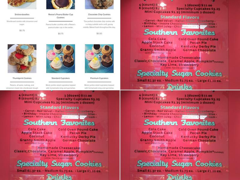Chatta-Cakes bakery Menu