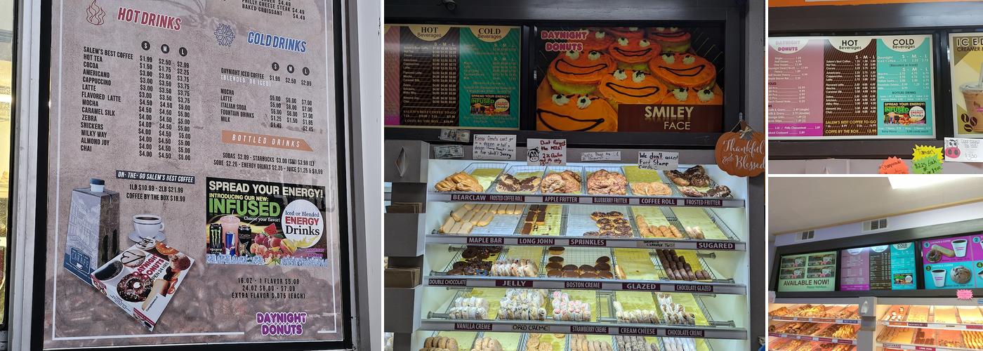 Daynight Donuts Menu