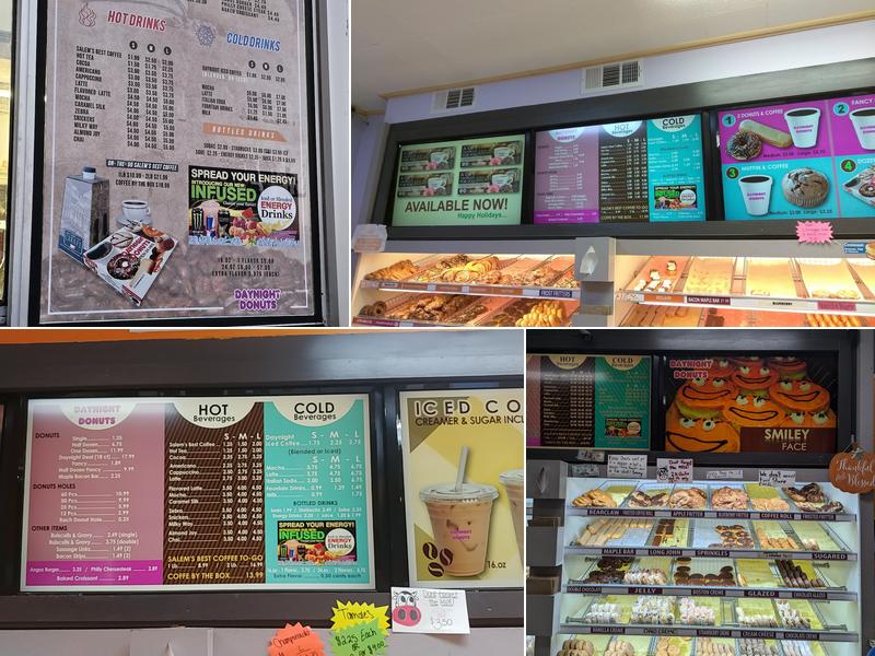 Daynight Donuts Menu