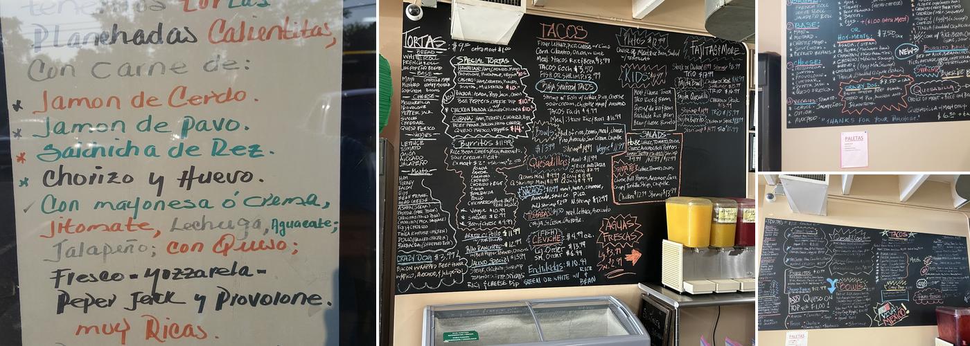 Bethlehem Mexican Bakery Menu