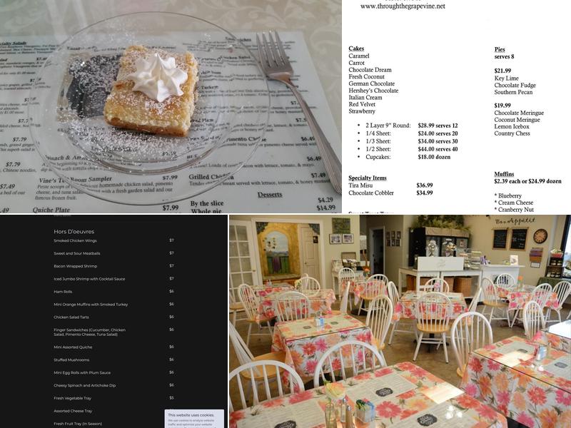 Through The Grapevine Menu