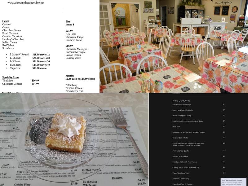 Through The Grapevine Menu
