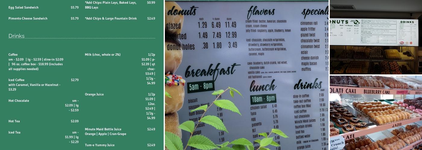 Donut Country Menu