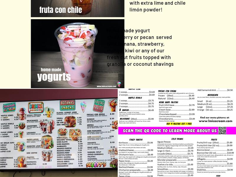 la michoacana Menu