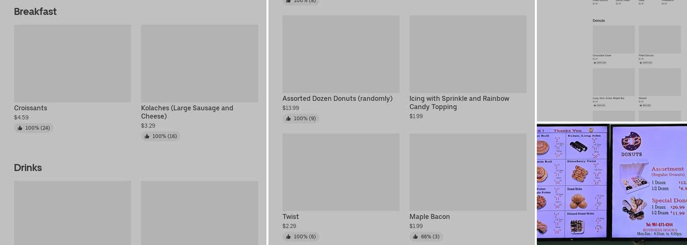 SB Donuts Menu