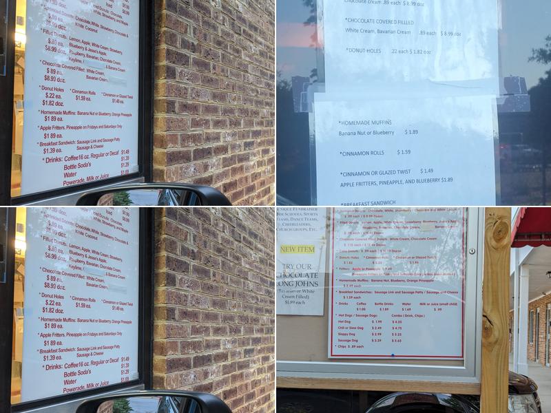 Murray's Donuts Menu