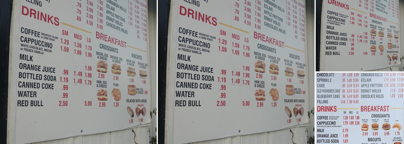 Best Donuts Menu