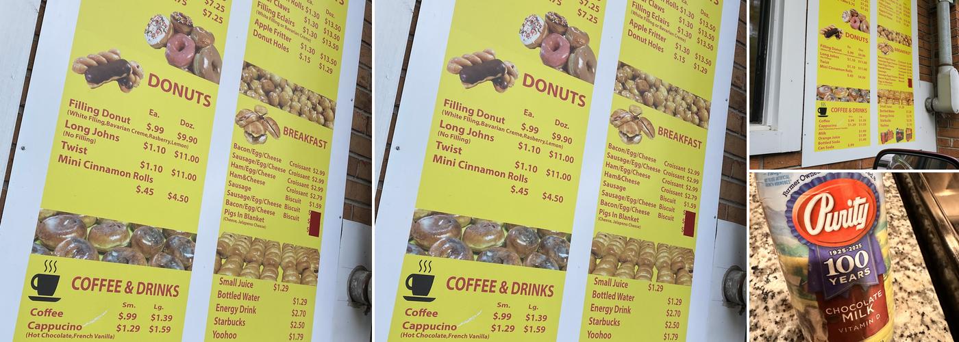 Donut Palace Menu