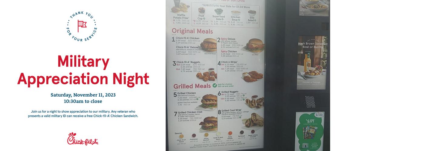 Chick-fil-A Menu