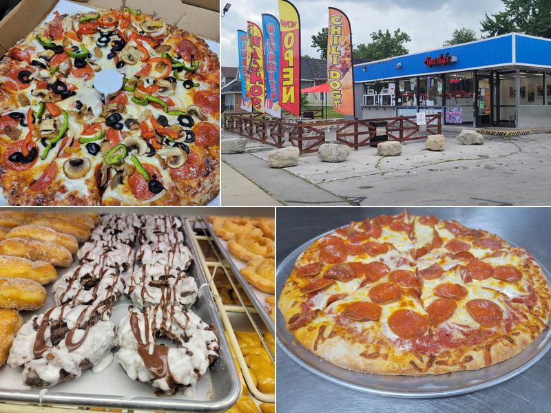 Sparky's , pizza cones and coneys