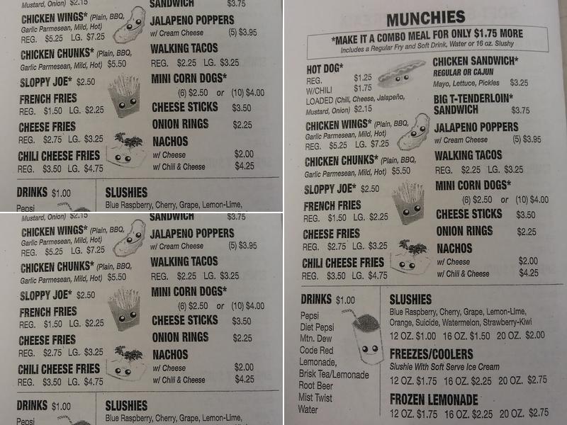 Frozen Frenzy Menu