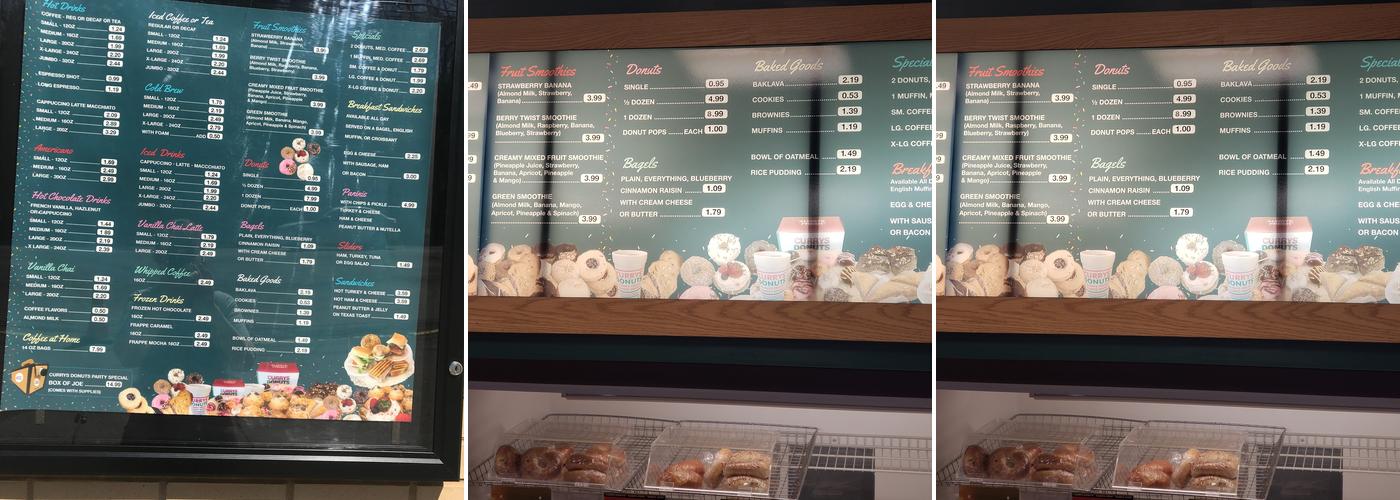 GFC Curry Donuts Menu