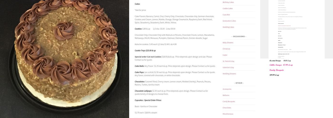 Elizabeth's Special Day Menu