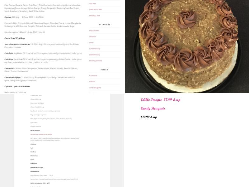 Elizabeth's Special Day Menu