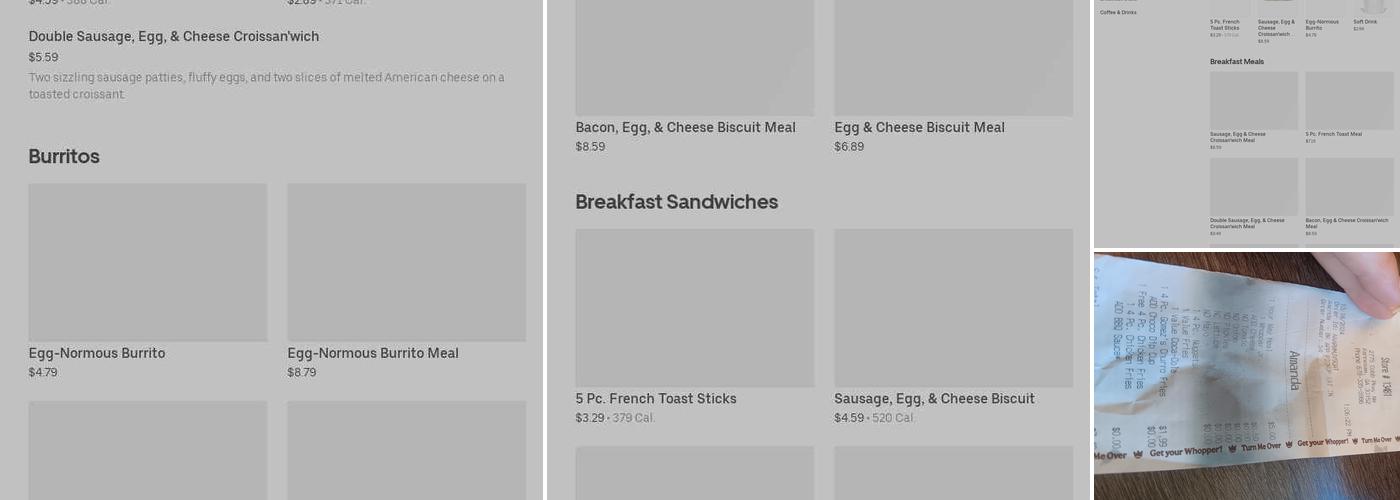 Burger King Menu
