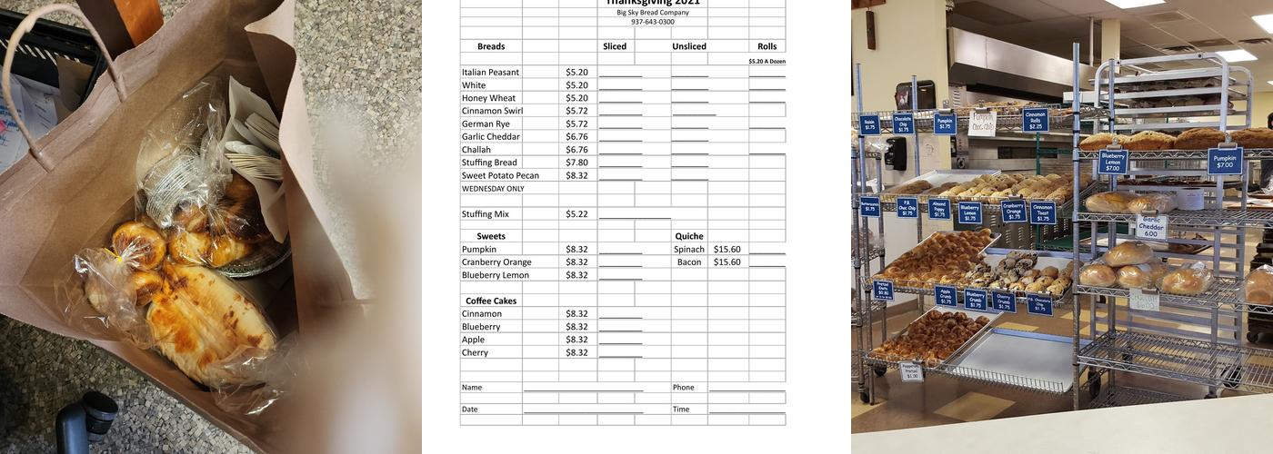 Big Sky Bread Co Menu