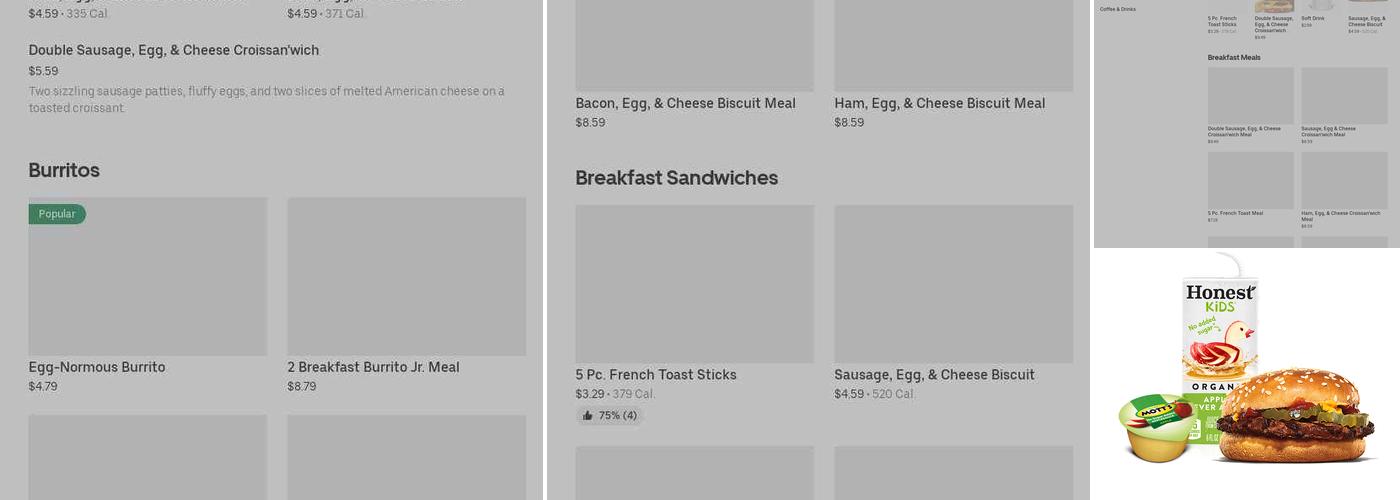Burger King Menu