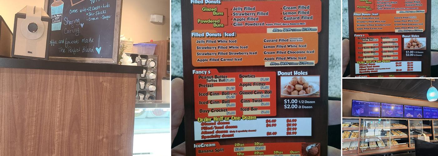 Donut Palace Menu