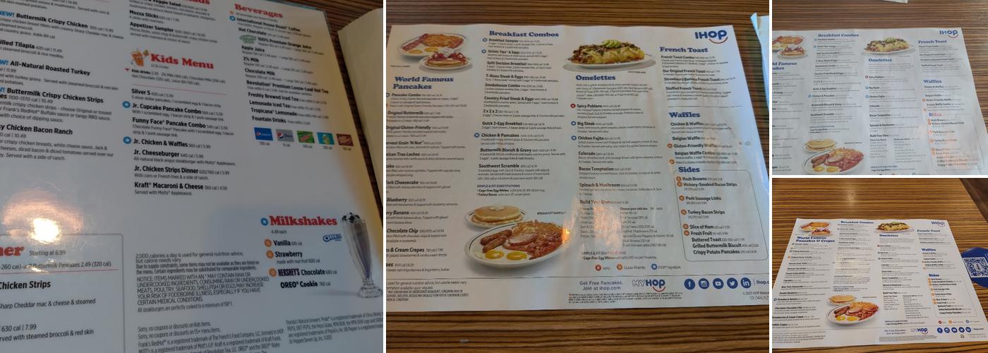 IHOP Menu