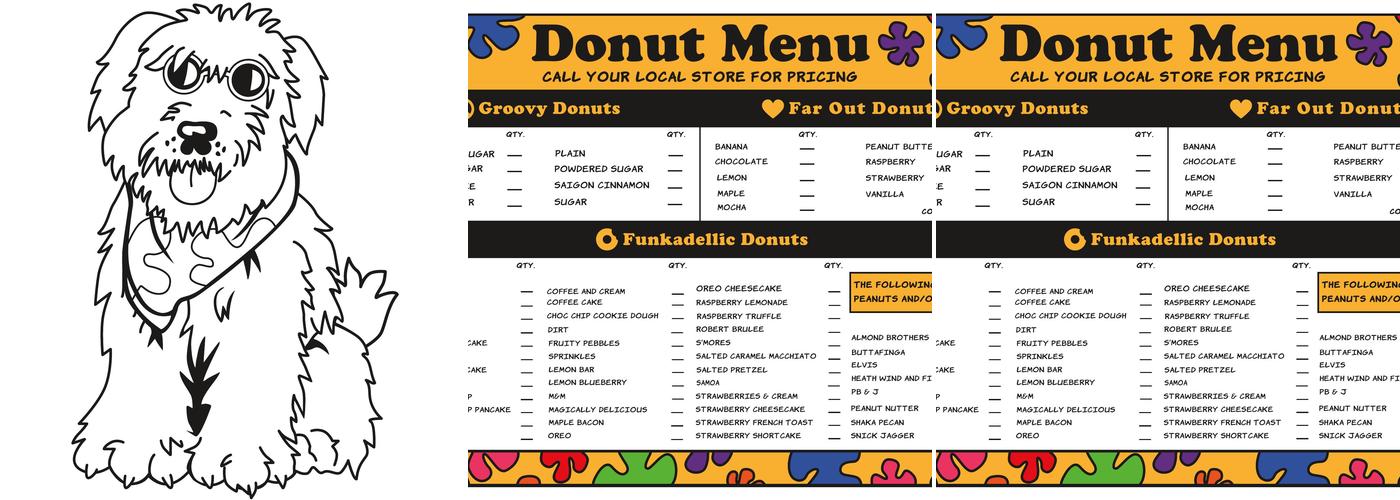 Peace, Love, and Little Donuts Menu