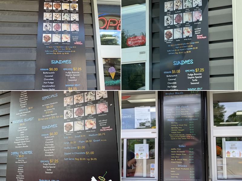 Almost Heaven Ice Cream Menu