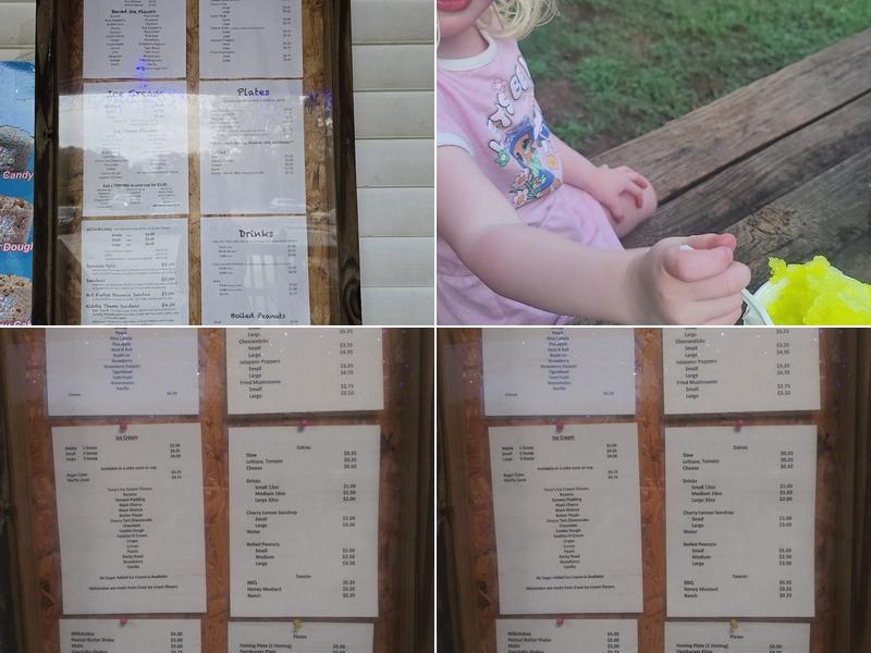 T C's Shaved Ice Menu