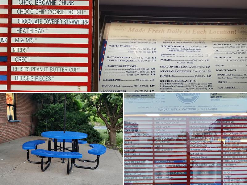 Handel's Homemade Ice Cream Menu