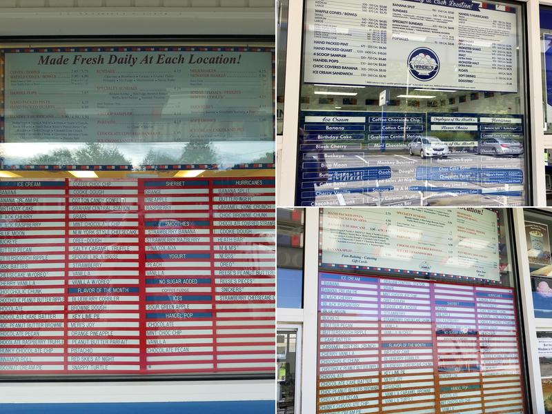 Handel's Ice Cream Tallmadge Menu