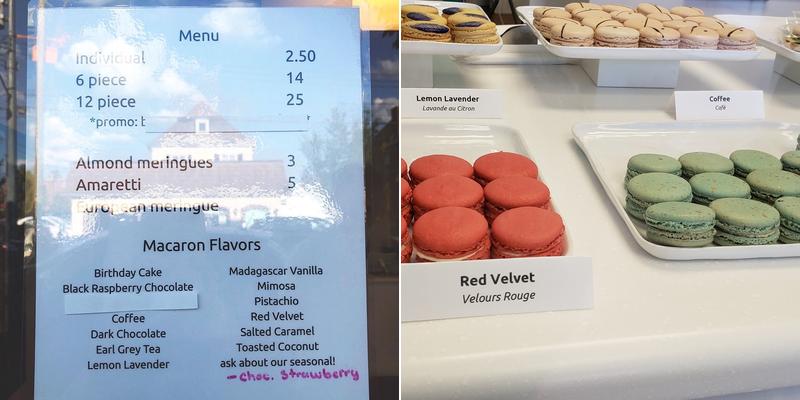 Macaron Bar Menu