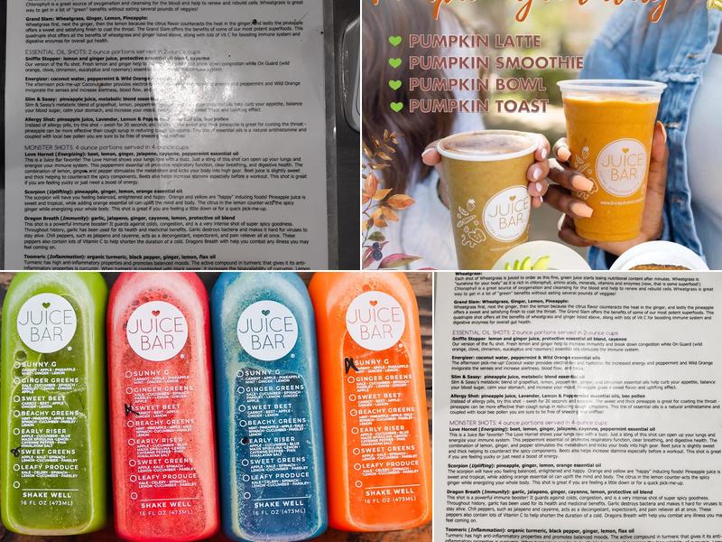 I Love Juice Bar - Anderson Menu