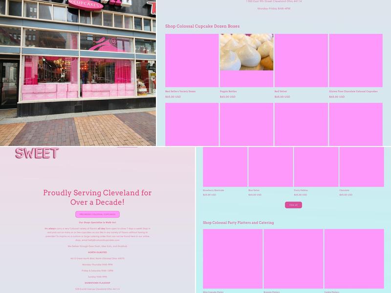 Colossal Cupcakes Menu