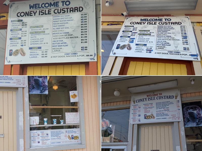 Coney Island Kustard Menu