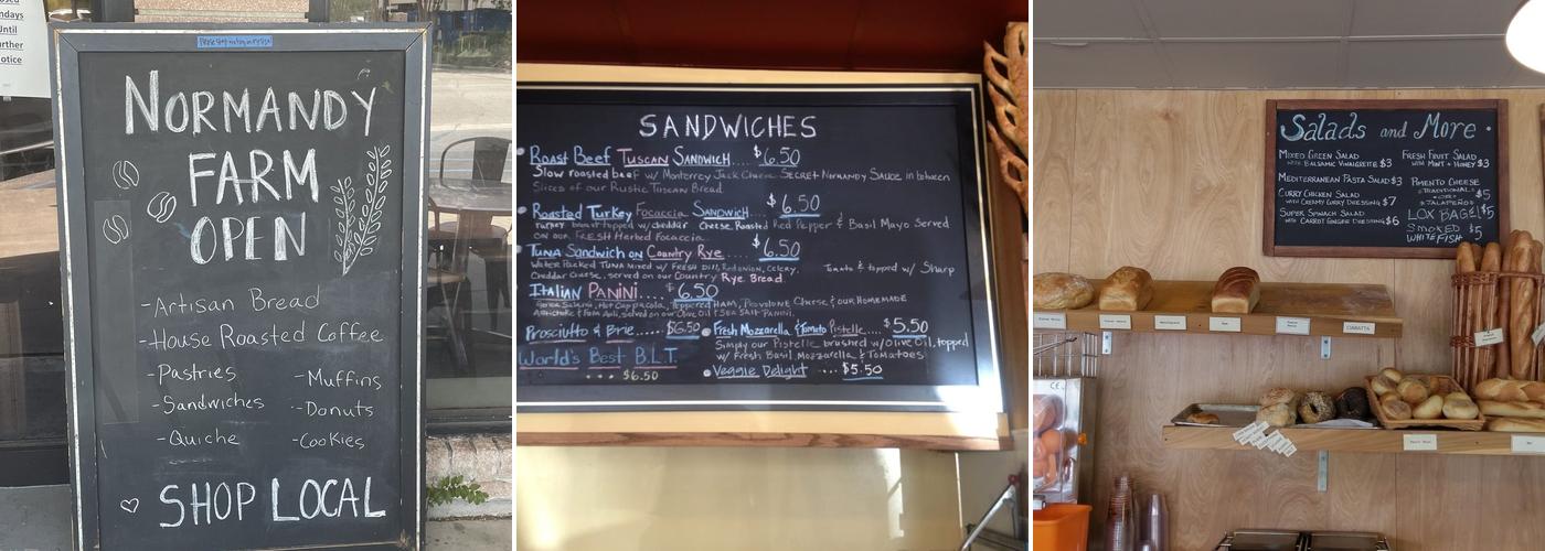 Normandy Farm Artisan Bakery Menu