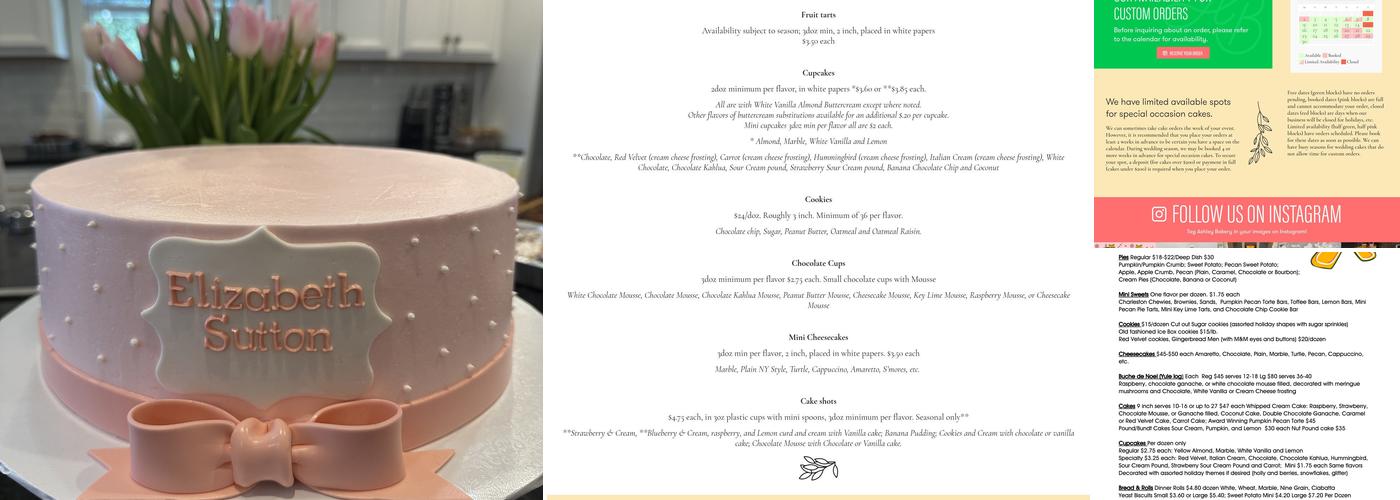 Ashley Bakery Menu