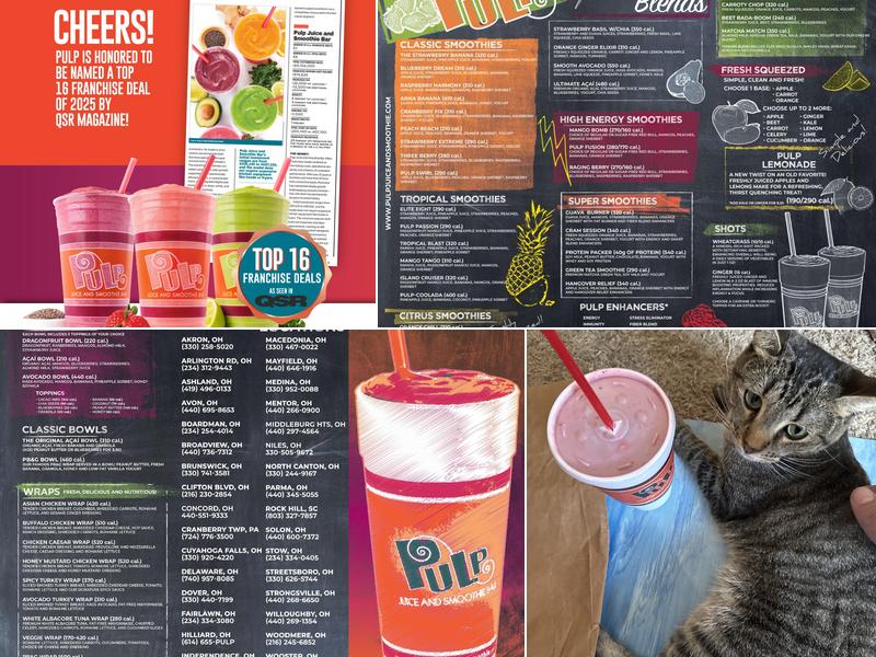 Pulp Juice and Smoothie Bar Menu