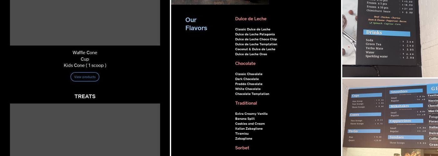 Freddo Charleston Menu