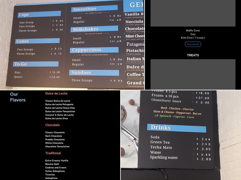 Freddo Charleston Menu