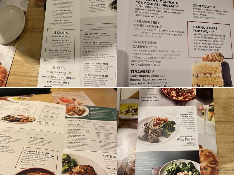 Carrabba's Italian Grill Menu