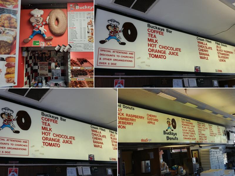 Buckeye Donuts Menu