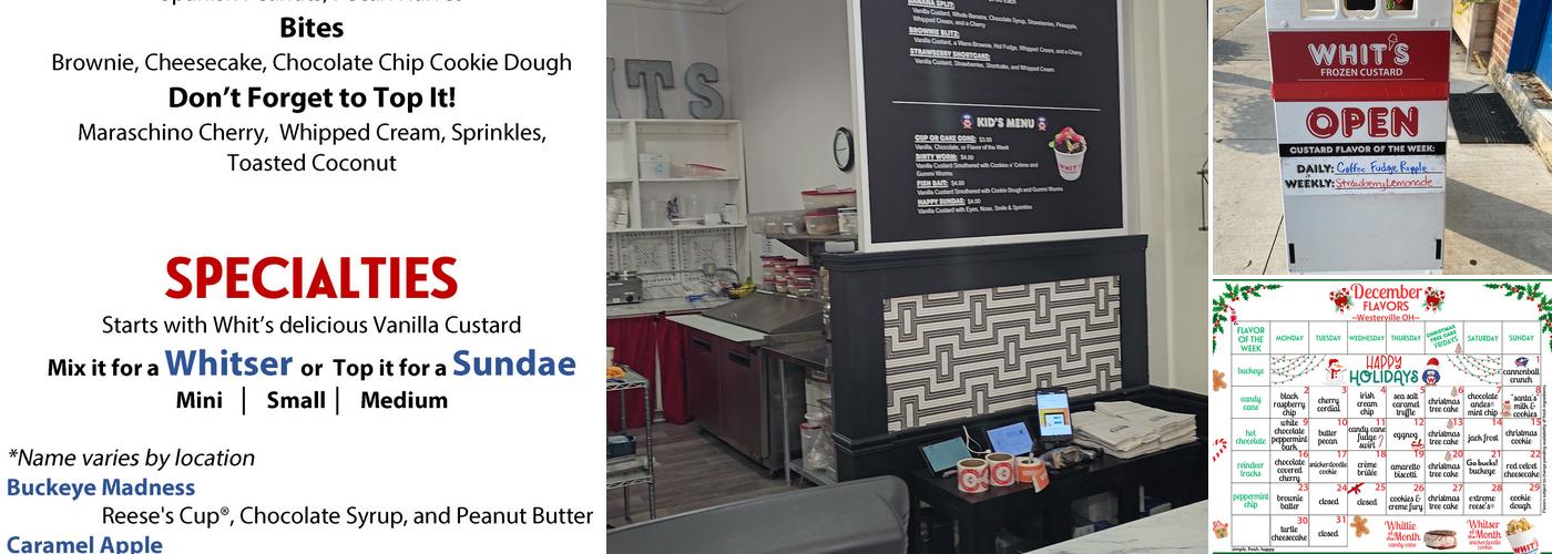 Whit's Frozen Custard Menu