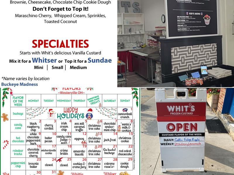 Whit's Frozen Custard Menu