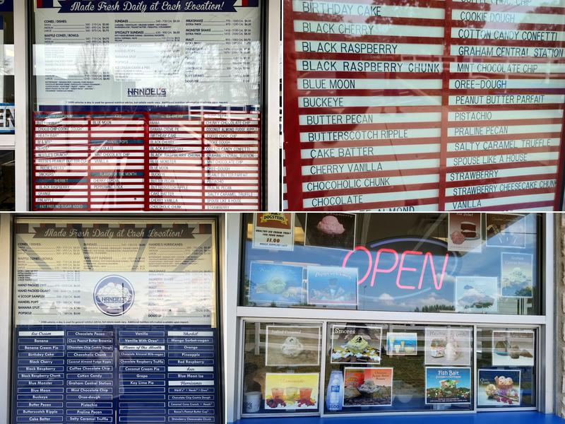 Handel's Homemade Ice Cream Powell Menu