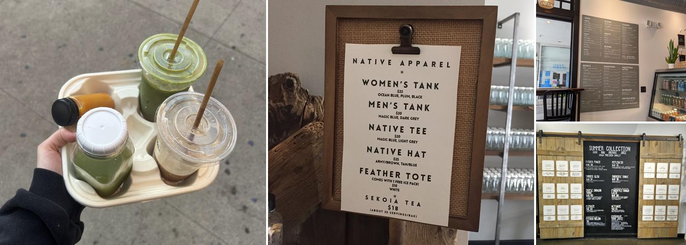 Native Cold Pressed Menu