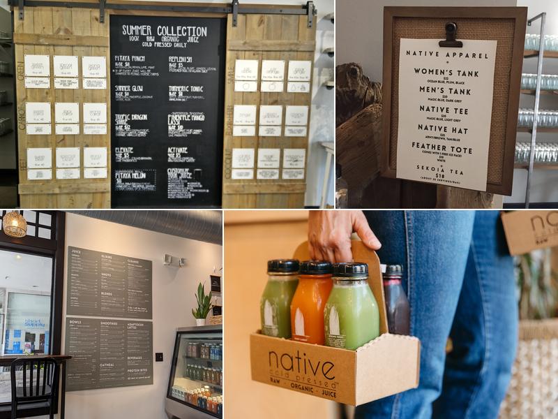Native Cold Pressed Menu