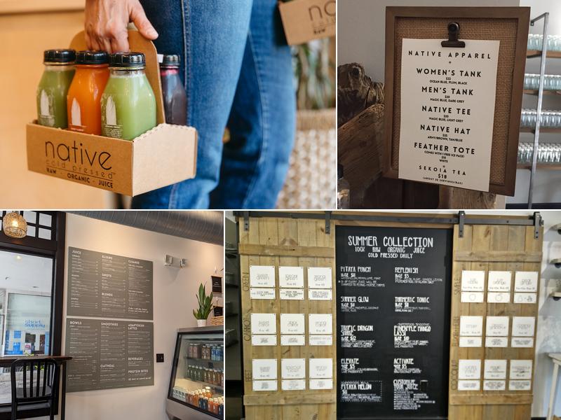 Native Cold Pressed Menu