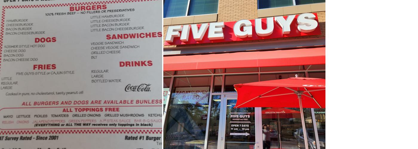 Five Guys Menu