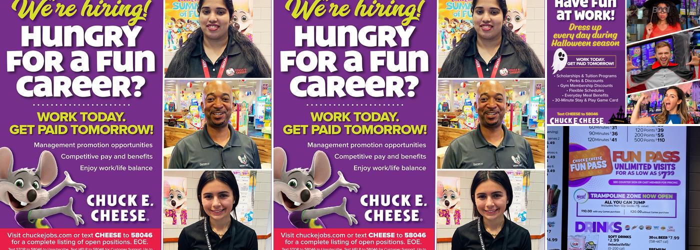 Chuck E. Cheese Menu