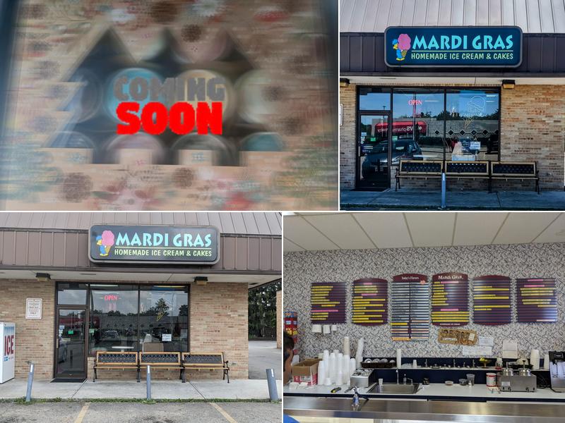 Mardi Gras Homemade Ice Cream.