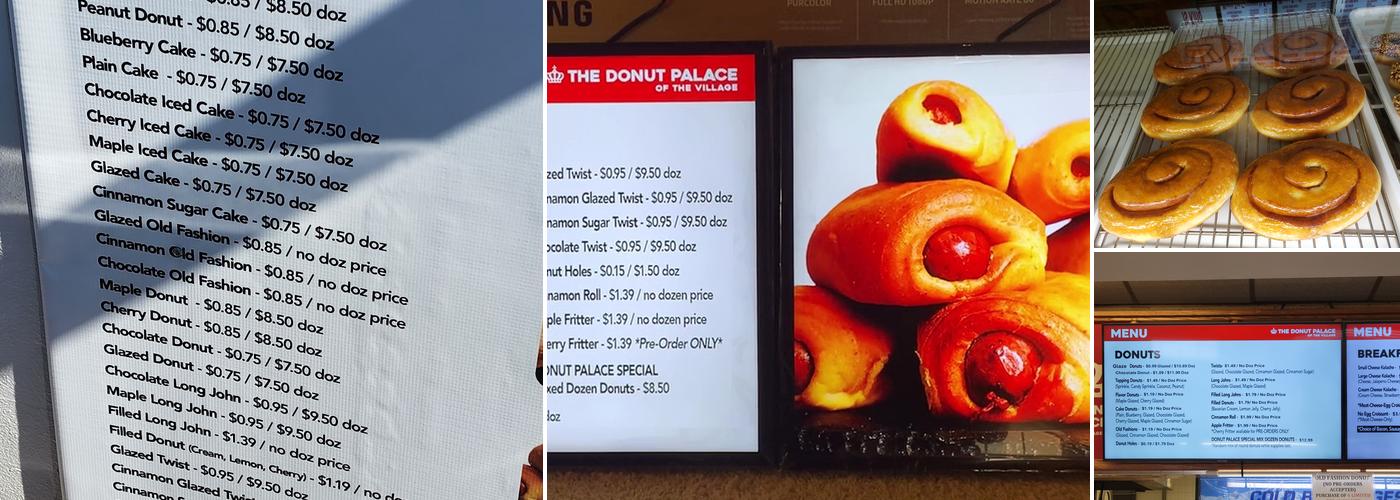 Donut Palace Menu