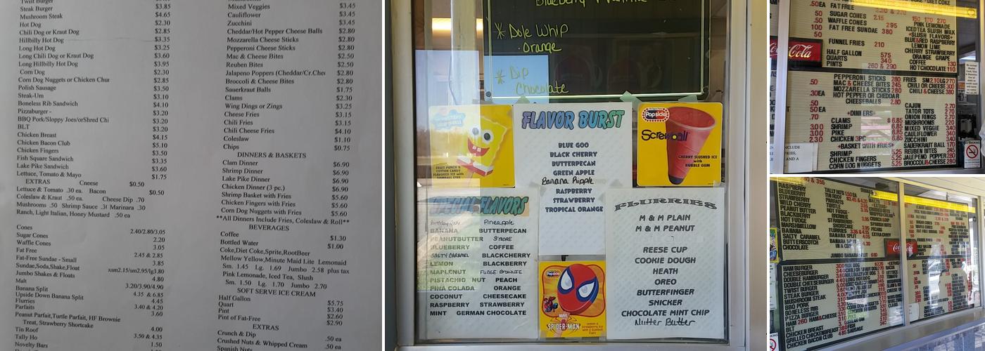 Dairy Twist Menu